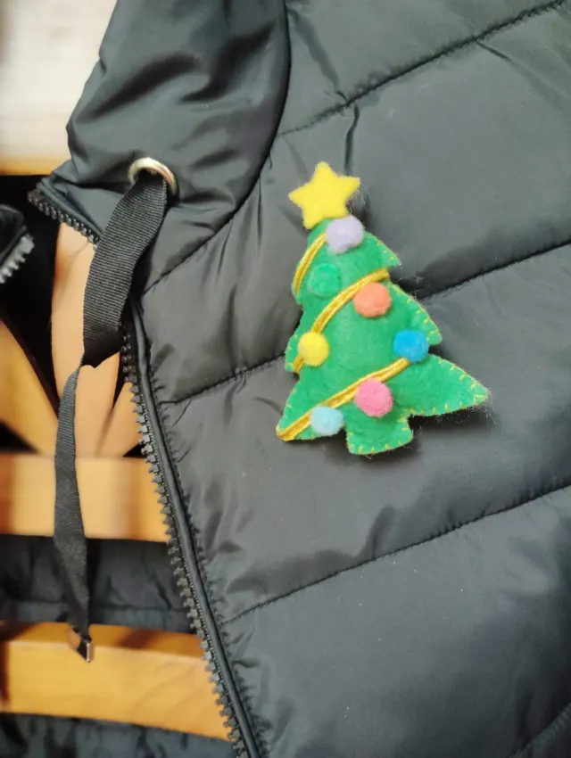 Broche fieltro árbol de Navidad