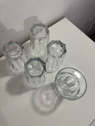 Set di 5 Bicchieri Vetro Trasparente