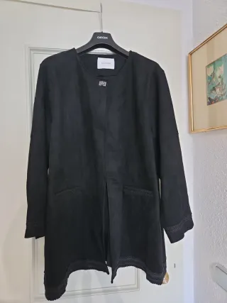 Chaqueta Couchel antelina negra talla única