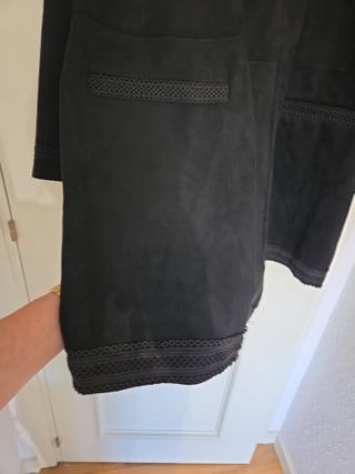 Chaqueta Couchel antelina negra talla única