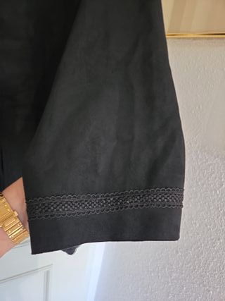 Chaqueta Couchel antelina negra talla única