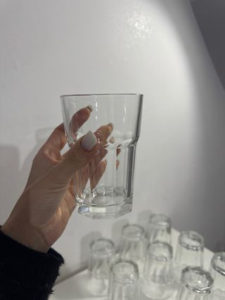 Set 9 Bicchieri Vetro Trasparente