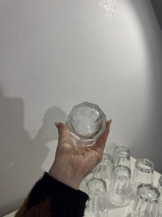 Set 9 Bicchieri Vetro Trasparente