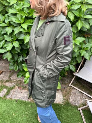 Gabardina impermeable Freesoul verde oliva