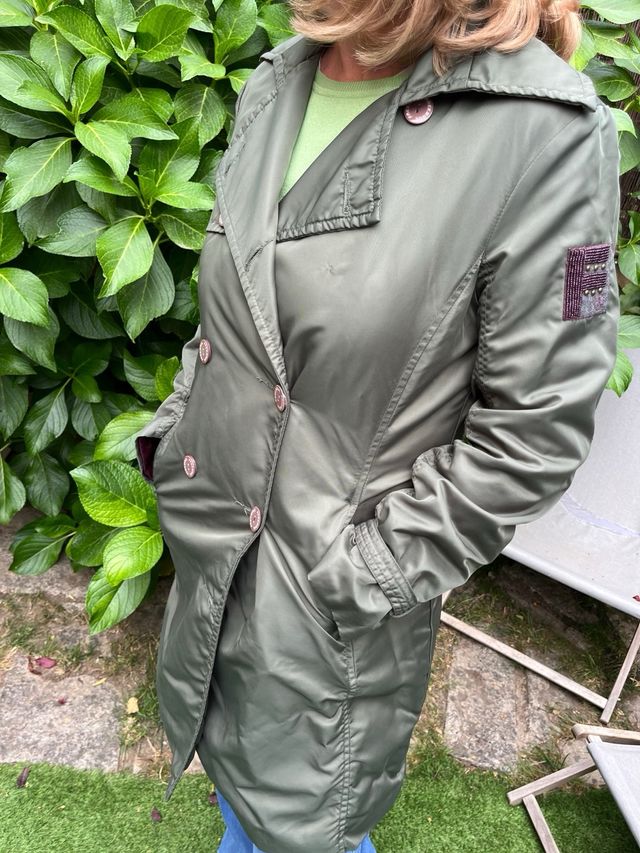 Gabardina impermeable Freesoul verde oliva