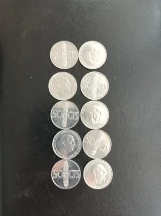 25 Monedas 50 Céntimos Franco