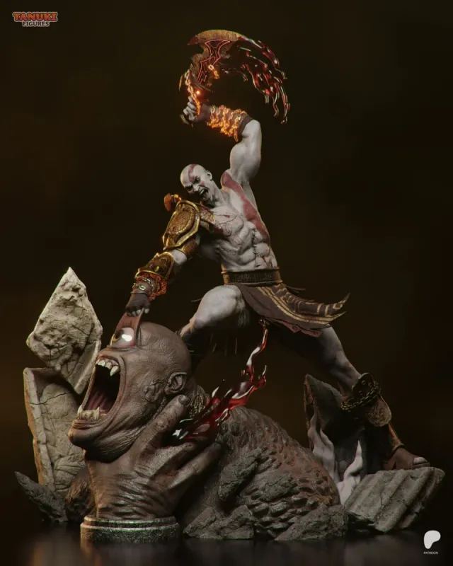 Kratos Figura God of War Resina 30cm