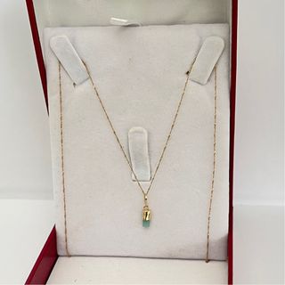 Cadena Oro 18k y Colgante Esmeralda Natural