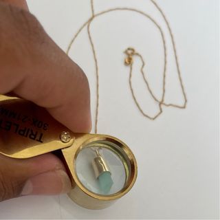 Cadena Oro 18k y Colgante Esmeralda Natural