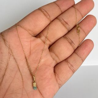 Cadena Oro 18k y Colgante Esmeralda Natural