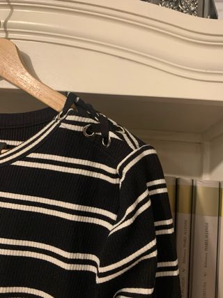 Jersey Massimo Dutti Rayas Blanco y Negro