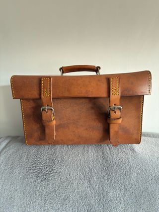 Maleta de cuero vintage para herramientas