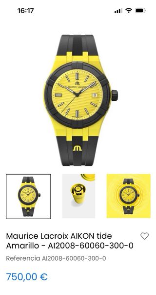 Reloj Maurice Lacroix Amarillo y Negro