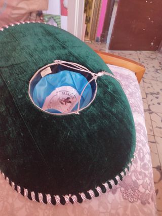 Sombrero Mexicano Charro Verde y Plateado