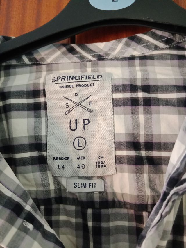 Camisa Springfield cuadros hombre talla L