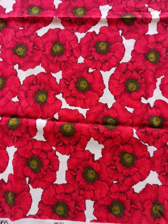 Stoffa Seta Enrico Coveri Vintage Rosso