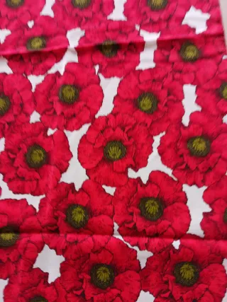 Stoffa Seta Enrico Coveri Vintage Rosso