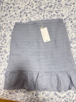 Falda Mango azul claro Talla M