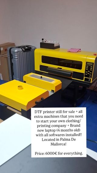 Impresora DTF + Laptop Nuevo + Accesorios