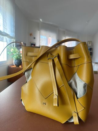 Bolso Piel Purificación García Amarillo
