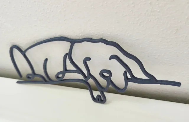 Decorazione cane stilizzato 3D