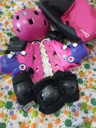Patines, casco y protecciones infantil