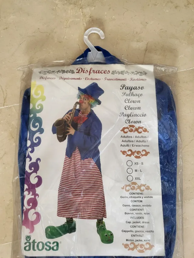Disfraz Payaso Atosa Talla M/L