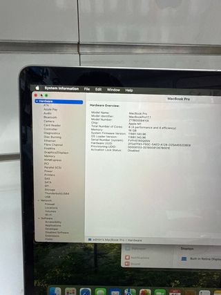 MacBook Pro M1 16GB 512GB 2020