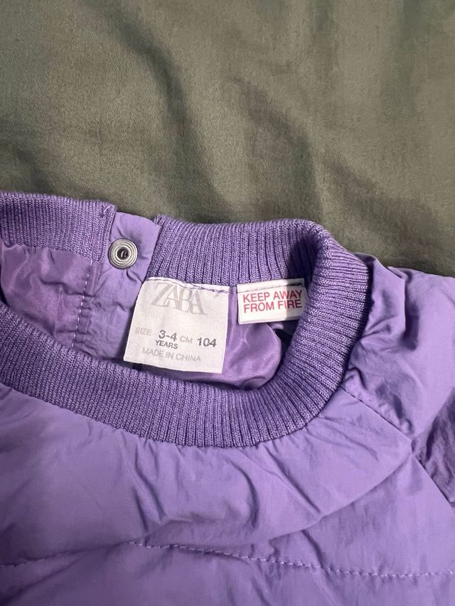 Jersey acolchado Zara Kids lila