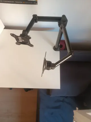 Brazo Soporte Doble Pantalla Escritorio