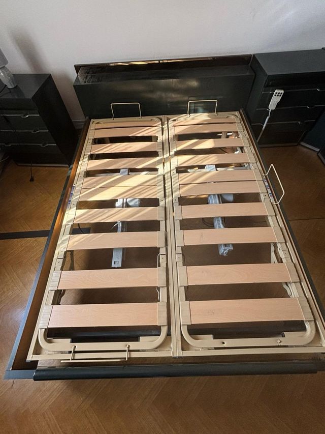 Base cama articulada doble motorizada