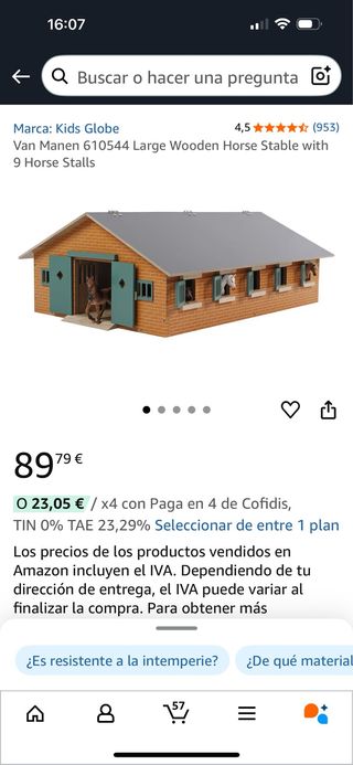 Establo de madera para caballos