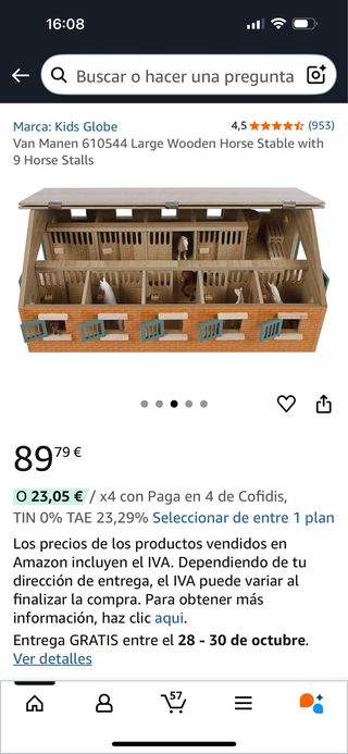 Establo de madera para caballos