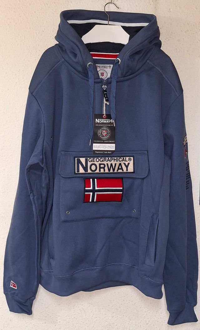 Sudadera marca Geographical Norway Azul