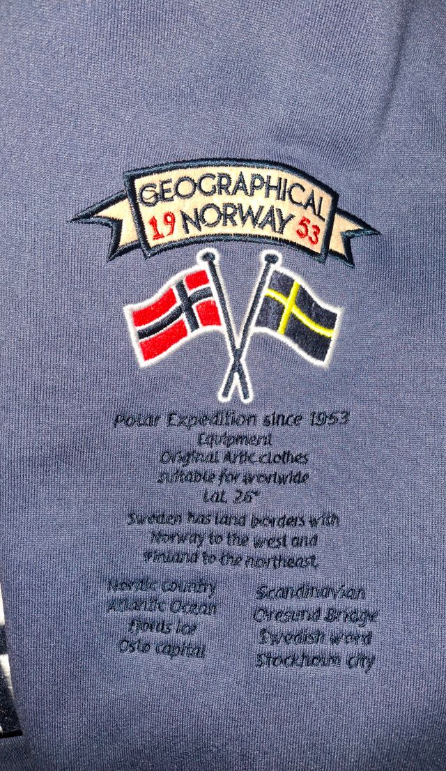 Sudadera marca Geographical Norway Azul