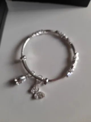 Pulsera esclava plata 925 ajustable mariposa