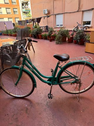 Bicicleta Mujer 26 Celeste muy elegante