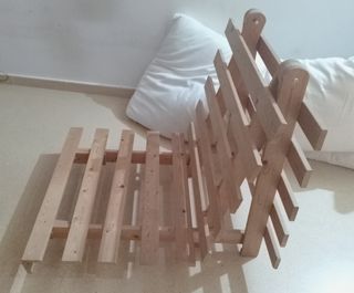 Sofá Cama Futón Madera y Tela