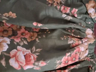 Falda regional huertana verde y rosa