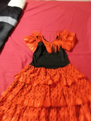 Vestido Flamenco Niña Talla 5-6 Años
