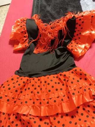 Vestido Flamenco Niña Talla 5-6 Años