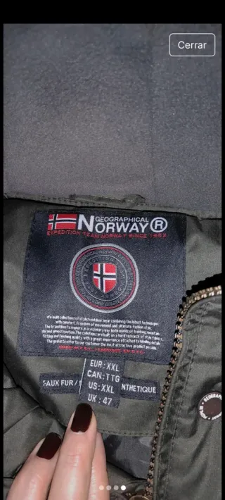Chaqueta Geographical Norway Verde