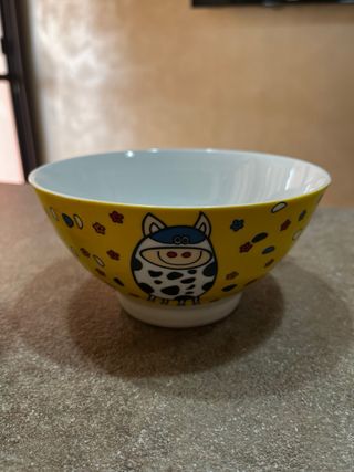 Set colazione tazza e ciotola con mucca