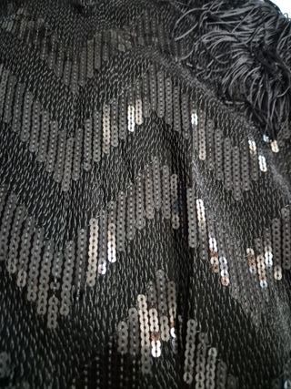 Falda Zara lentejuelas negra