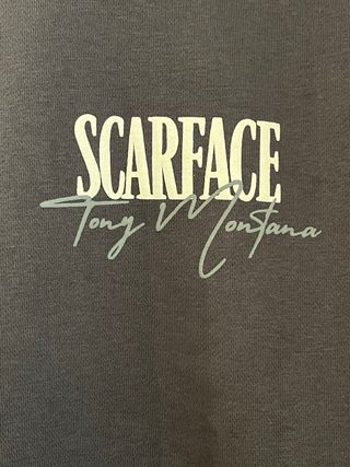 Sudadera Scarface Gris Talla XS Hombre