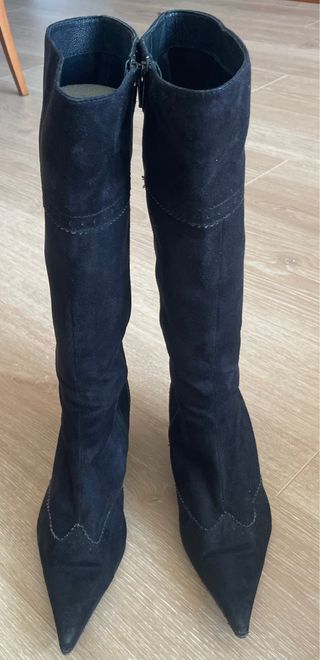 Botas altas de ante negro Halloween