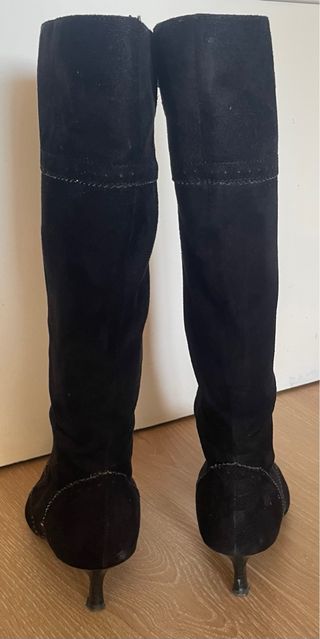 Botas altas de ante negro Halloween