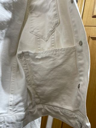 Chaqueta vaquera blanca Mango Talla M