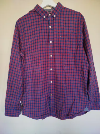 Camisa Tommy Hilfiger cuadros rojo y azul