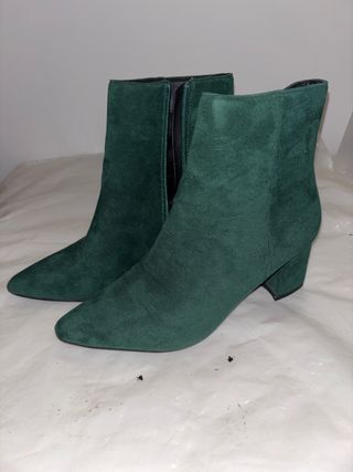 Stivaletti verdi in velluto
